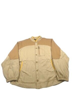 Backcountry Coyote Hollow French Terry Shacket Women’s L Tan Brown Snap Jacket